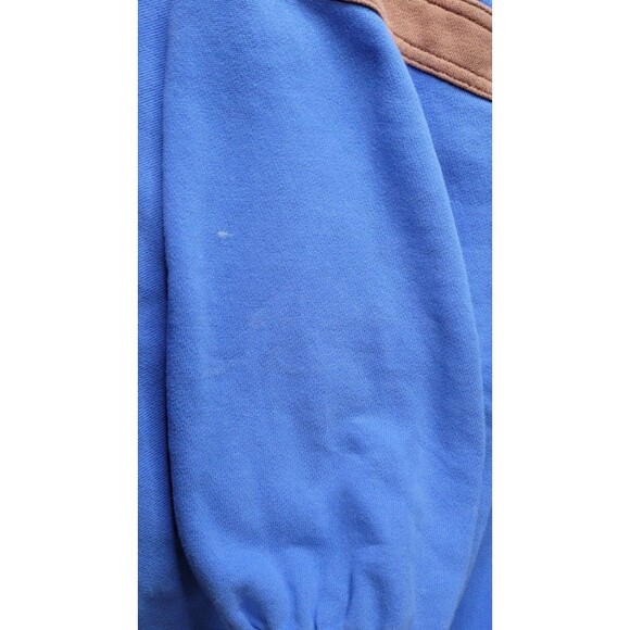 Free People Colorblock Half Zip Pullover Sweatshirt Women’s Large Blue Yellow - Picture 8 of 9